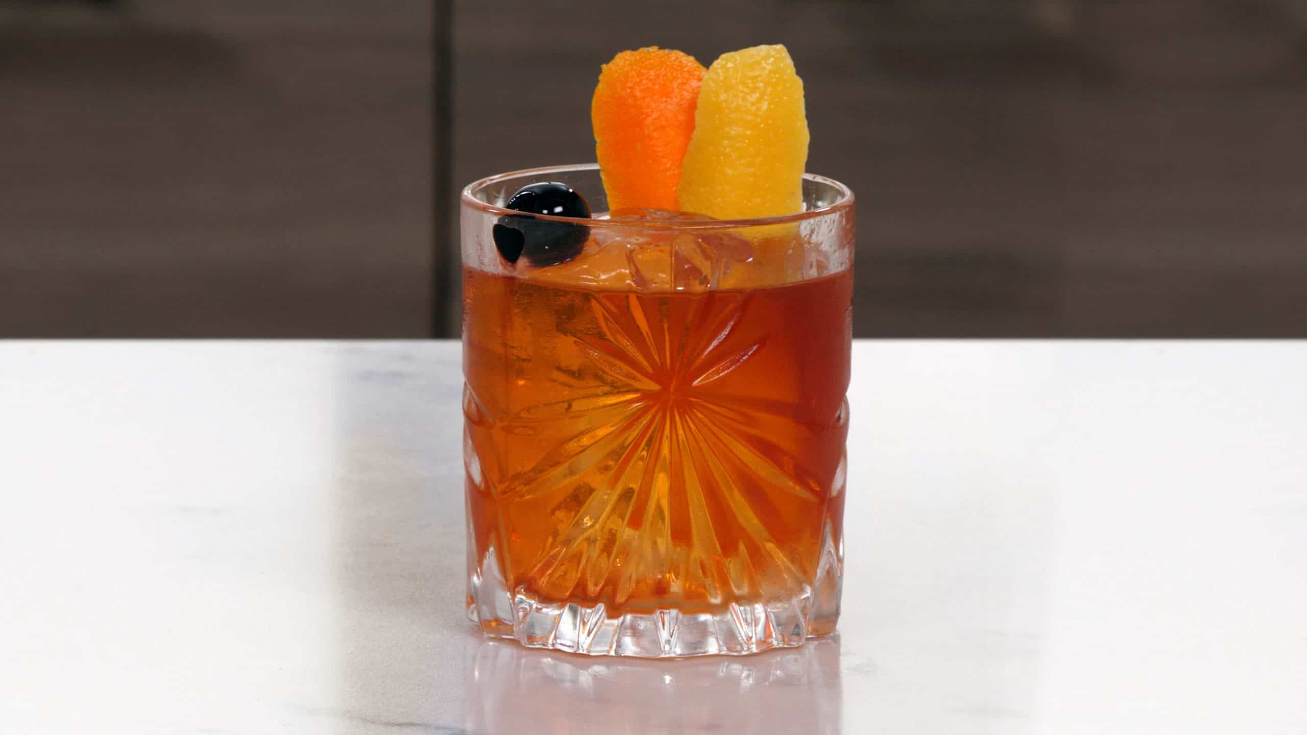 Old Fashioned with Infused Ice Cubes - Stef's Eats and Sweets