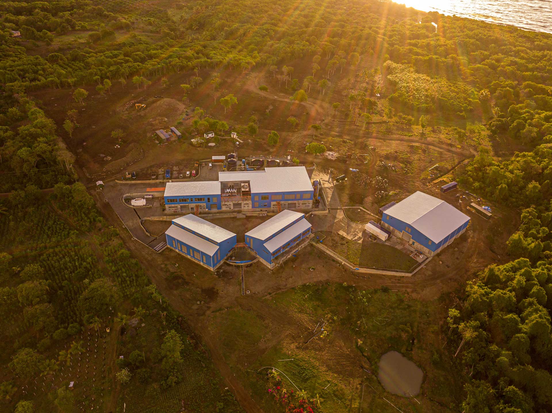 an aerial view of the Renegade Rum Distillery