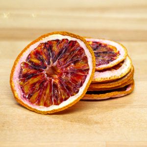 Dehydrated Blood Orange Wheel Garnish